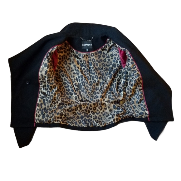 Express Women’s Black Cropped Jacket Sz S EUC - Picture 6 of 14